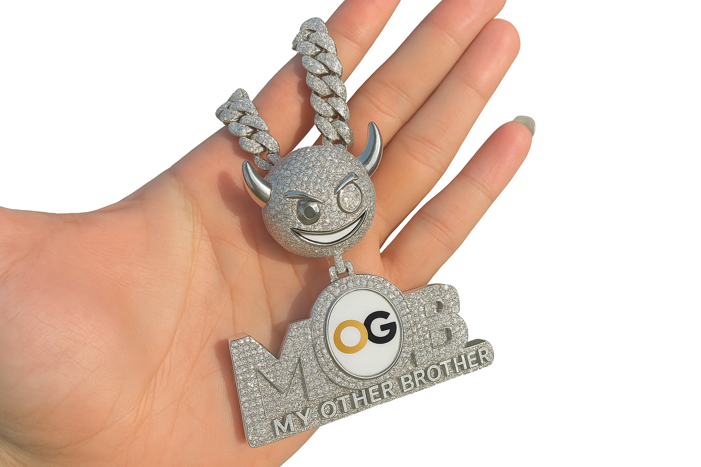 Custom Iced Out MOB Photo Pendant