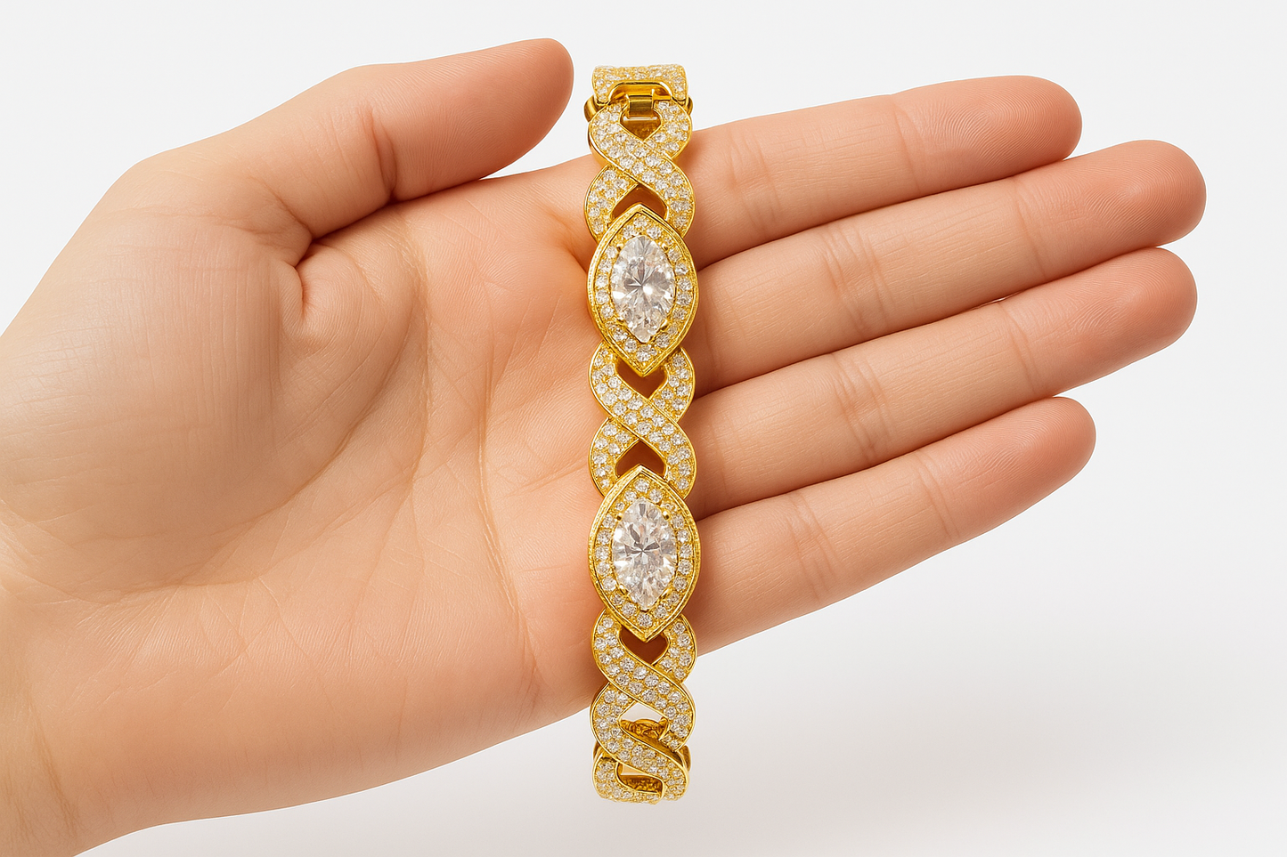 Iced Out Infinity Vision Cuban Bracelet