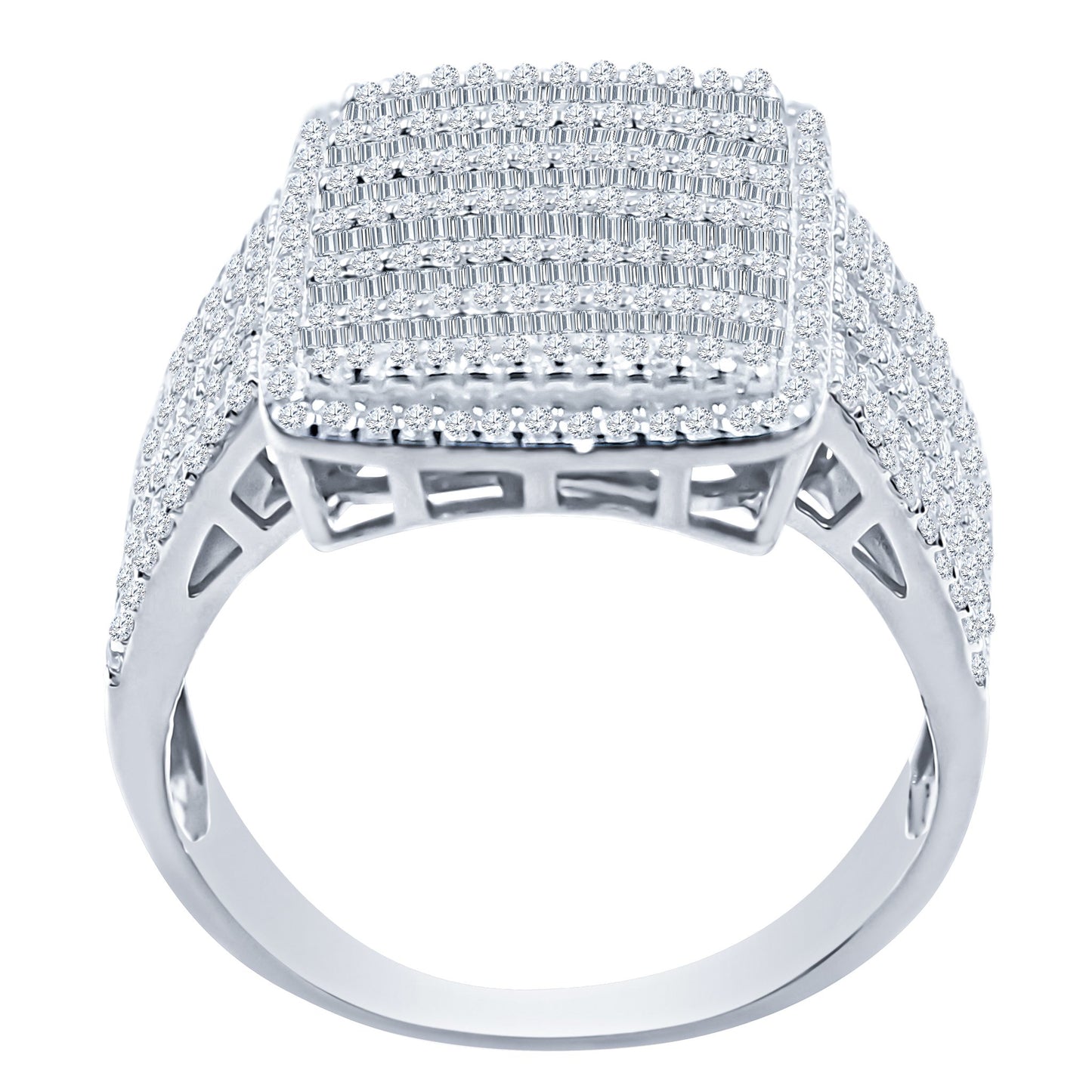MICRO STONE RING // ICED OUT WHITE GOLD