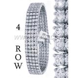 BANDED TENNIS BRACELET // WHITE GOLD