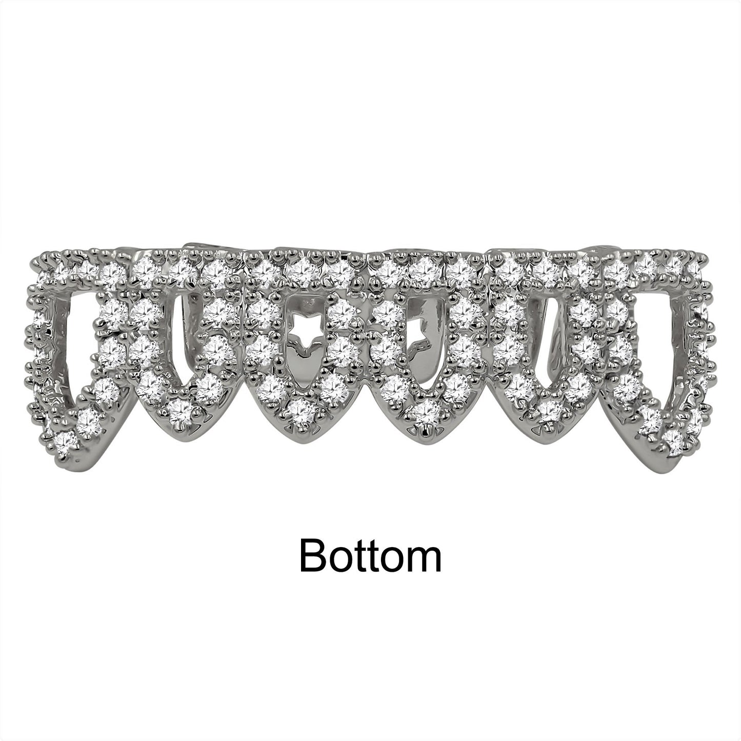 WHITE GOLD ICED OUTLINER GRILLZ
