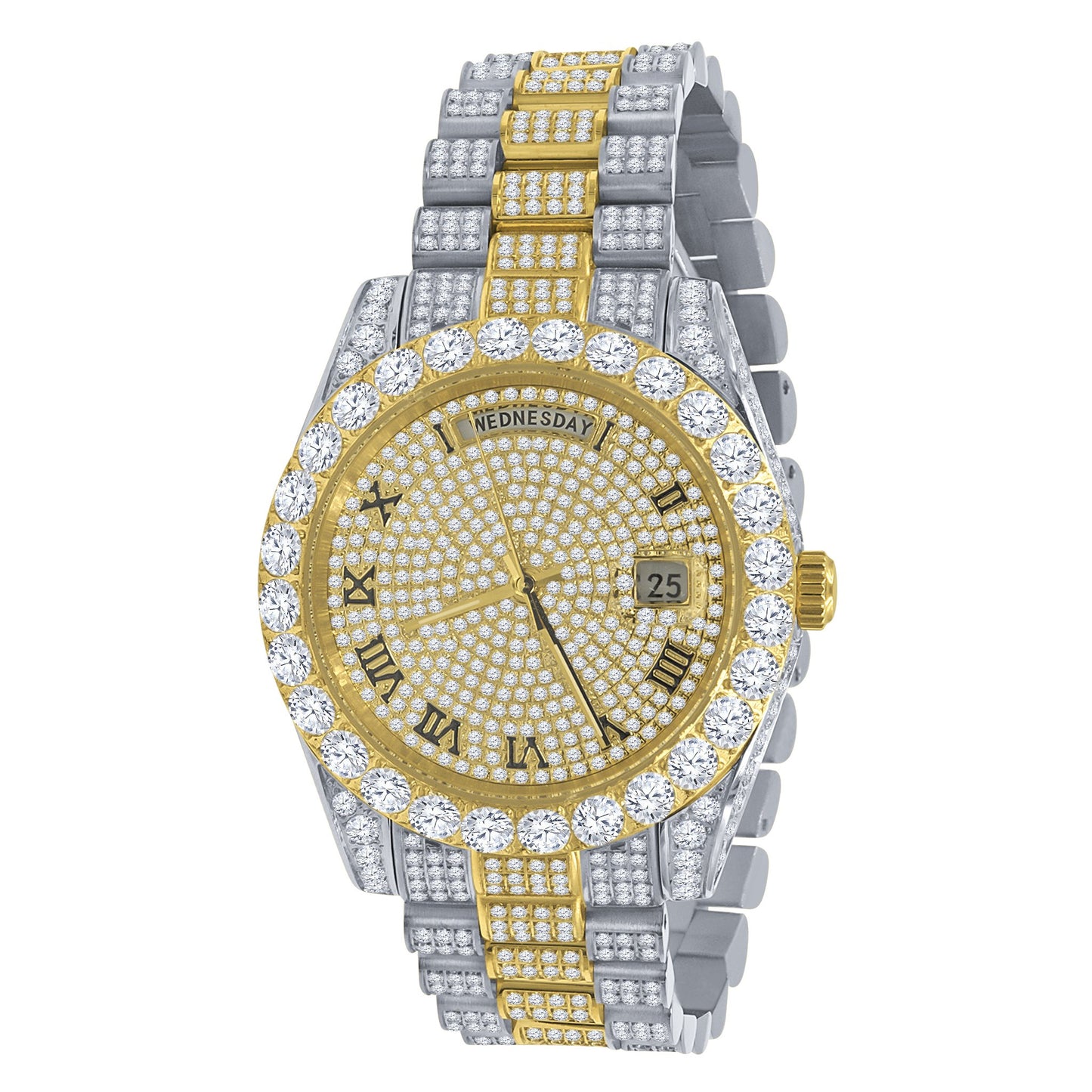 ICED OUT LOYALTY WATCH // WHITE X YELLOW GOLD