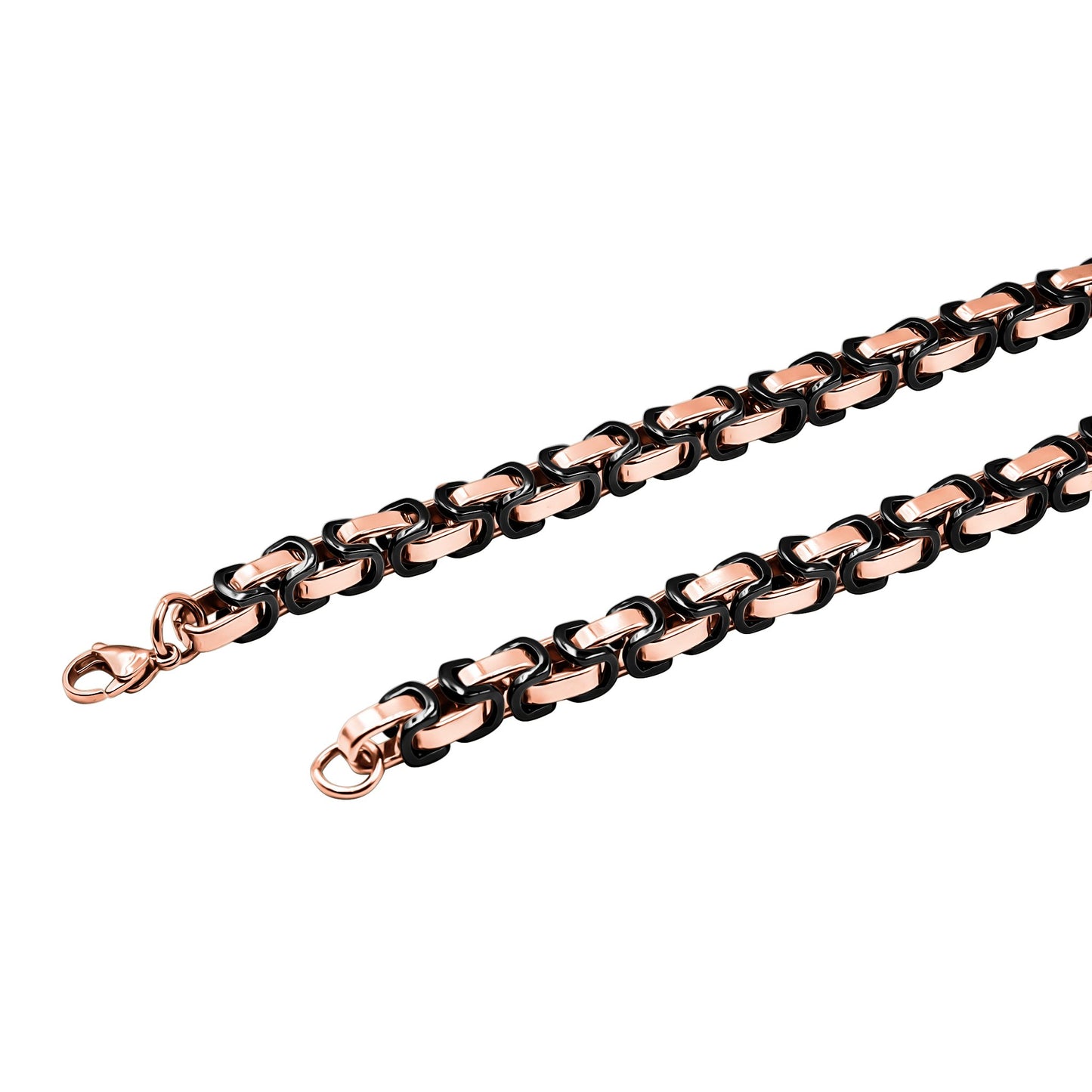 BRYZZY CHAIN // BLACK X ROSE GOLD 7MM