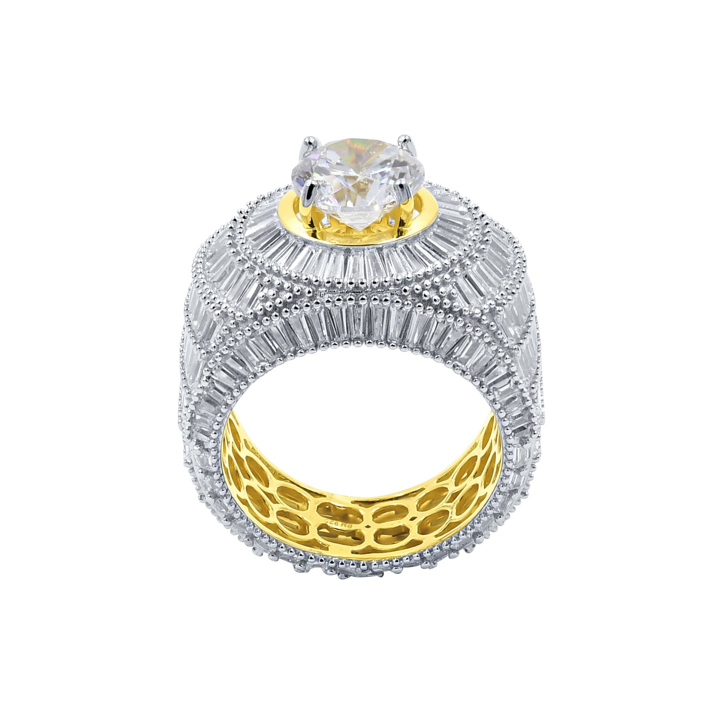 CENTER STONE RING // BAGUETTE YELLOW GOLD