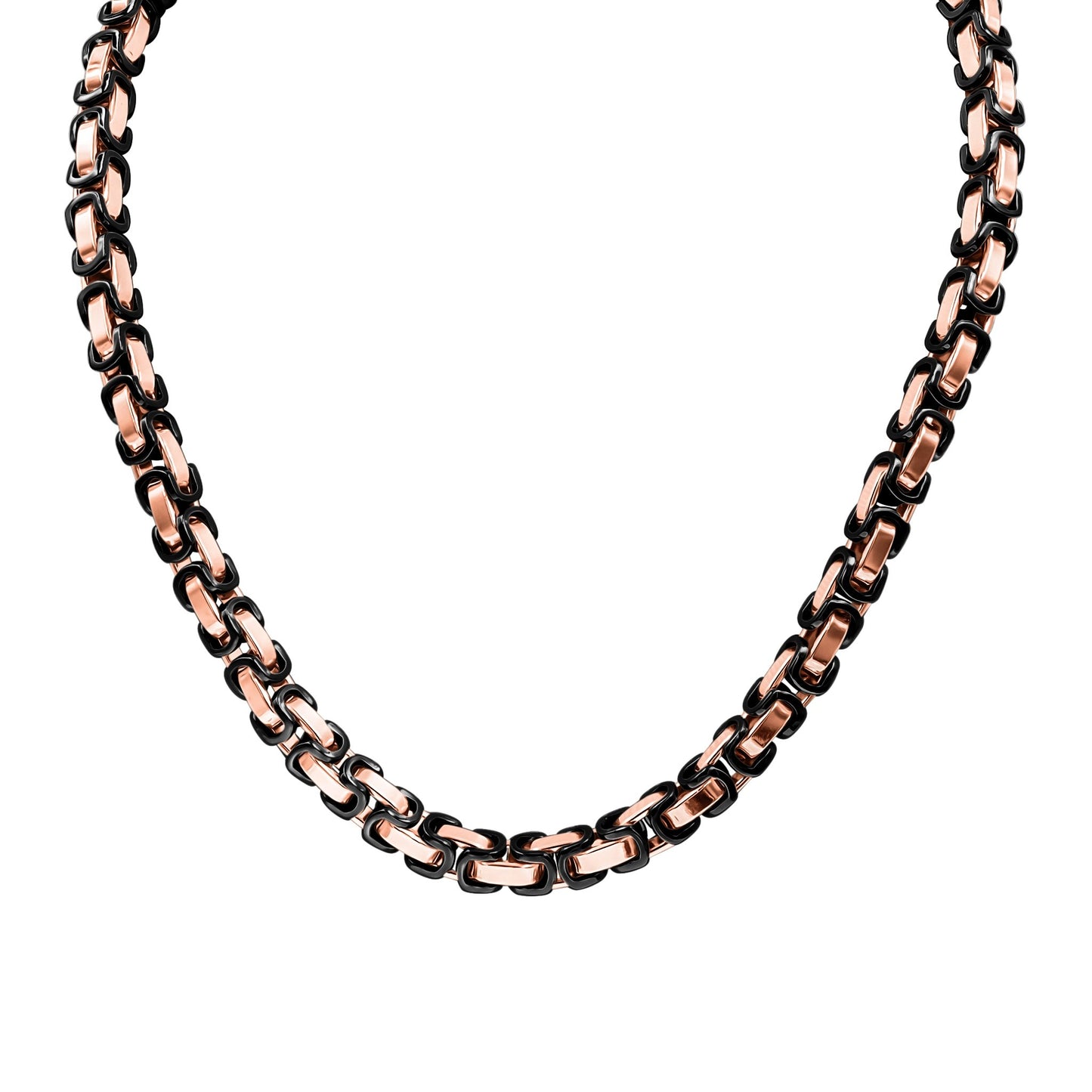 BRYZZY CHAIN // BLACK X ROSE GOLD 7MM