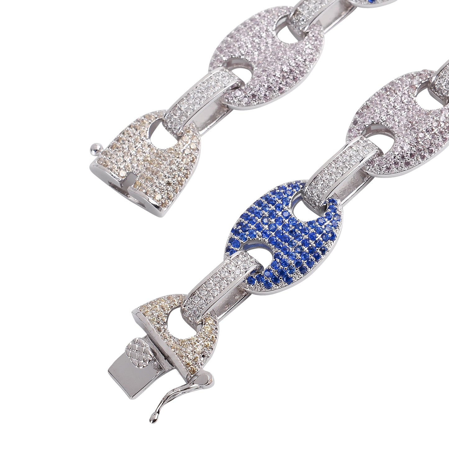 ICED OUT "WHALER" GUCCI LINK CHAIN // MULTICOLOR