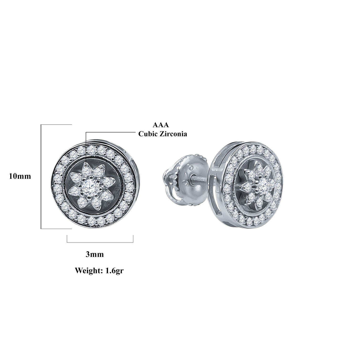 STARDOMS // WHITE GOLD EARRINGS