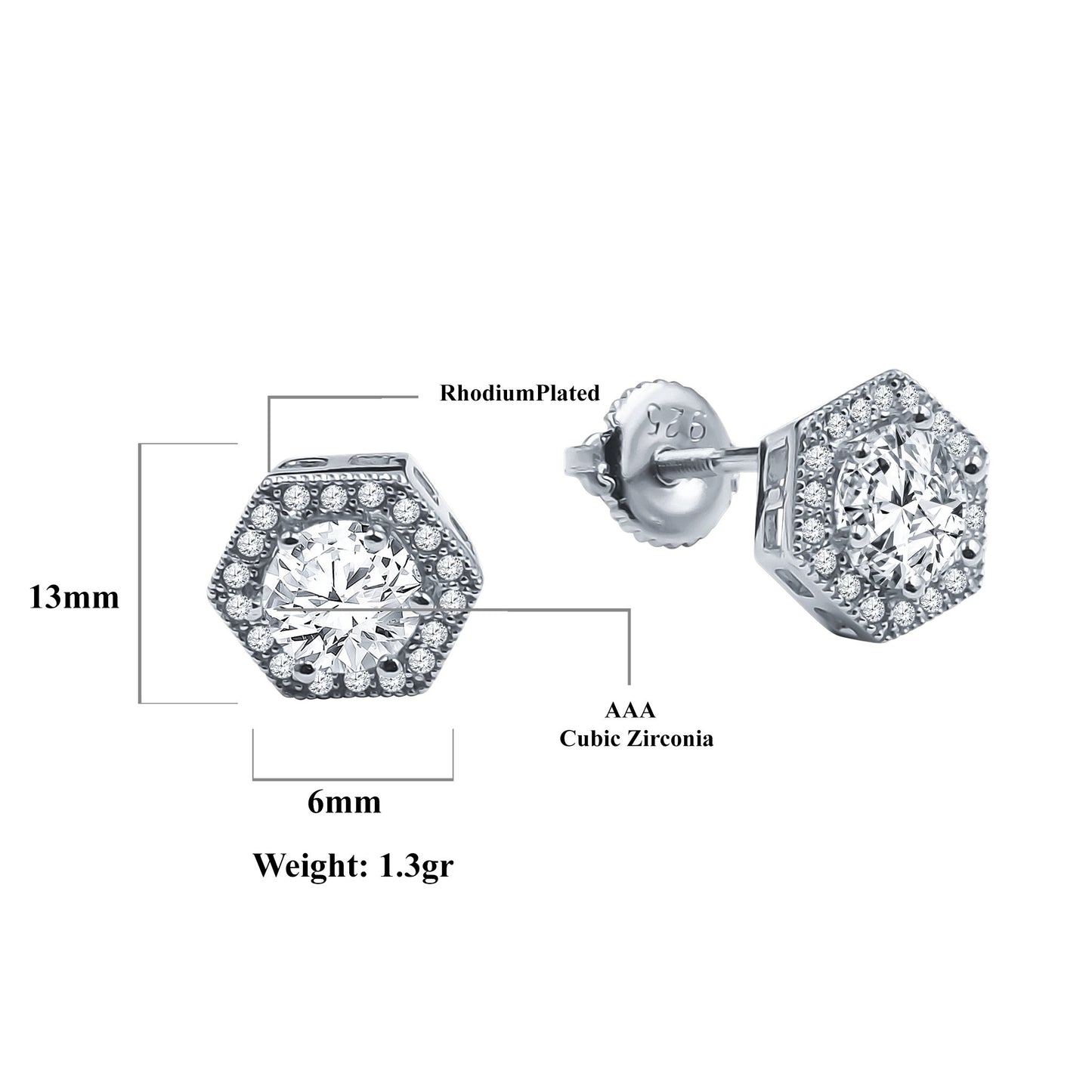 HEXIEZ // WHITE GOLD EARRINGS