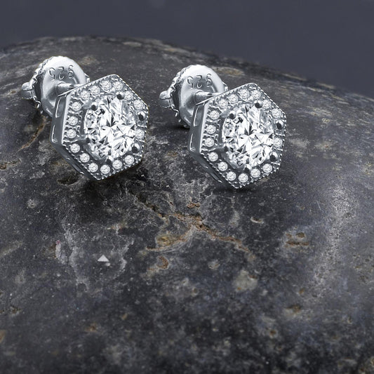 HEXIEZ // WHITE GOLD EARRINGS