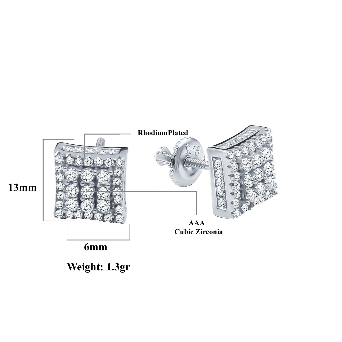 ICED BRILLIANCE // WHITE GOLD EARRINGS