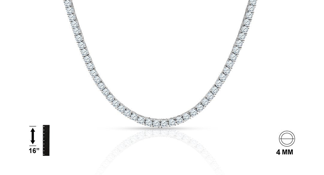 TENNIS CHOKER // WHITE GOLD 4MM