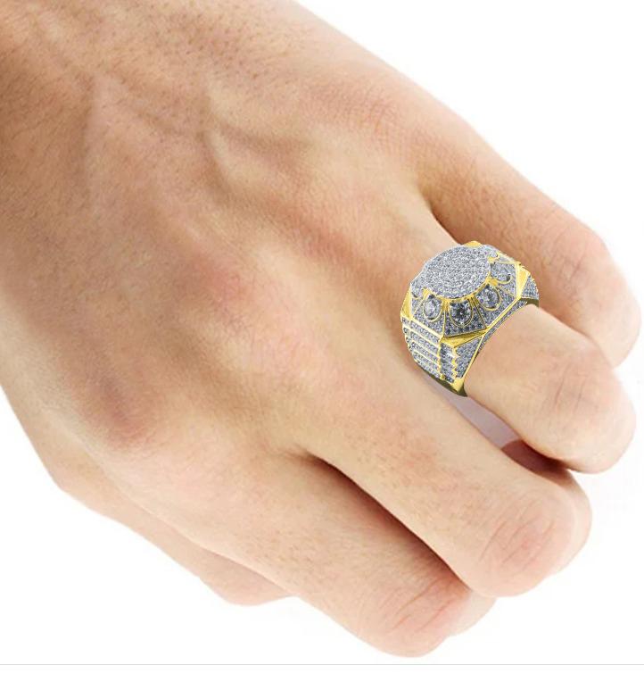PENTAGON RING // ICED OUT YELLOW GOLD