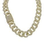 ICED MIAMI CUBAN CHAIN // YELLOW GOLD 25MM