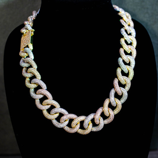 ICED MIAMI CUBAN LINK CHAIN // TRI TONE 20MM
