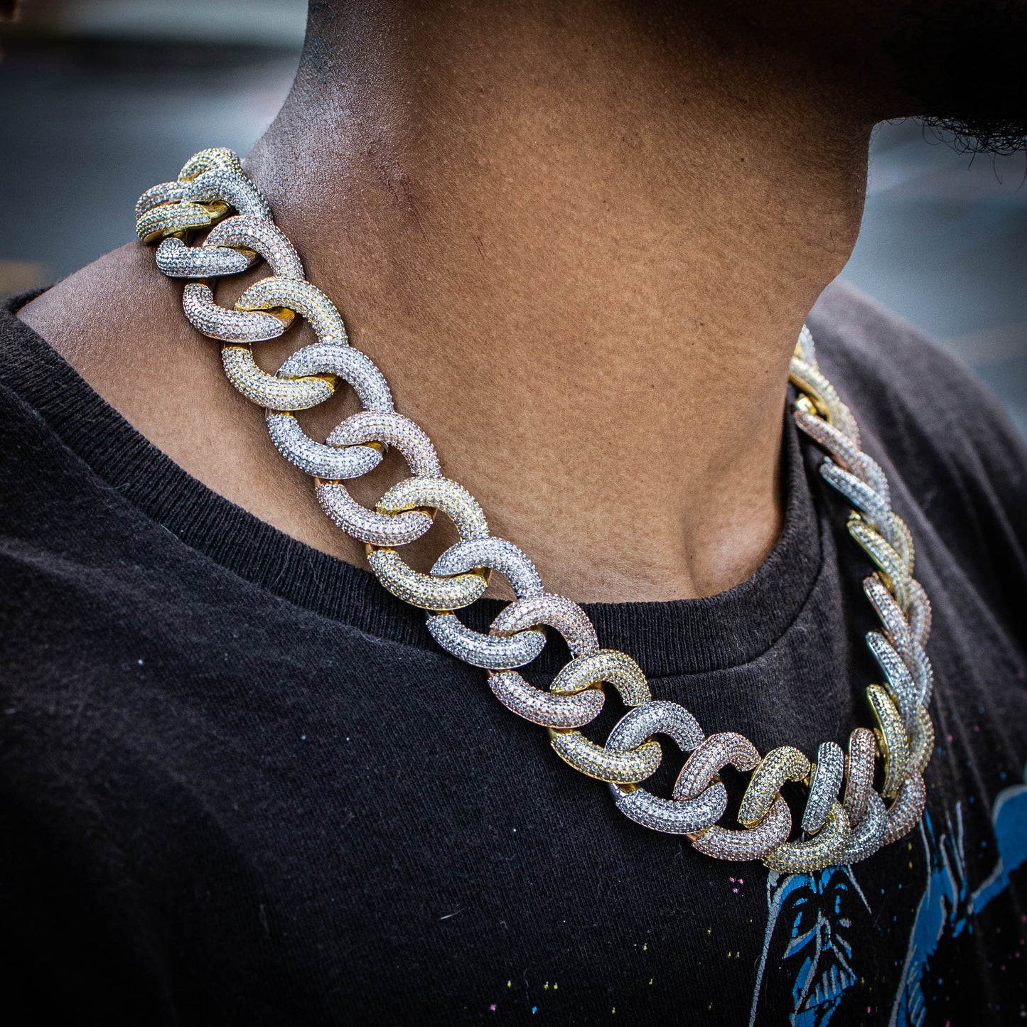 ICED MIAMI CUBAN LINK CHAIN // TRI TONE 20MM