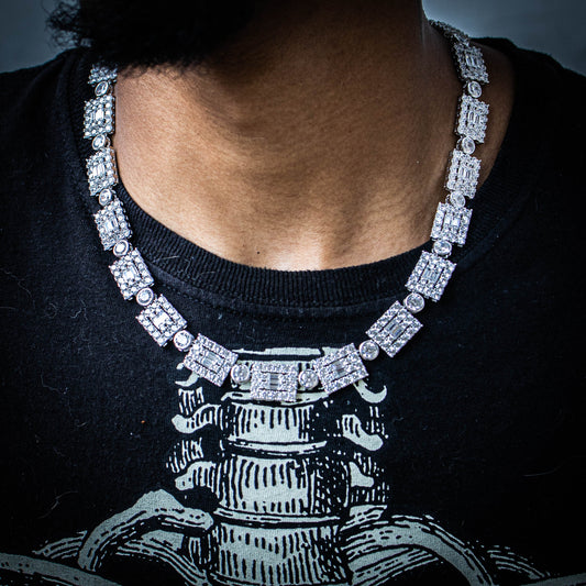 THE GEO CHAIN // WHITE GOLD 14MM