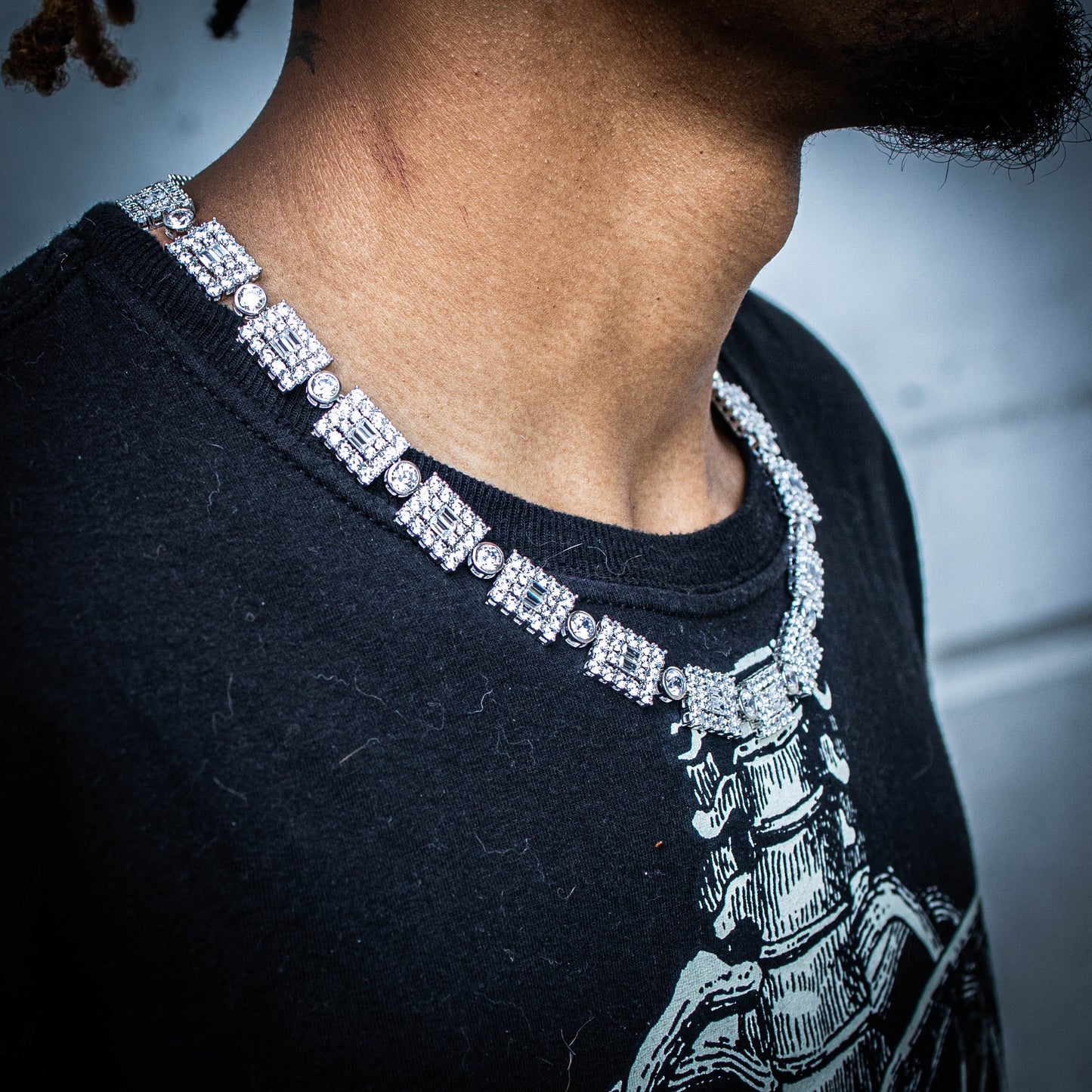 THE GEO CHAIN // WHITE GOLD 14MM