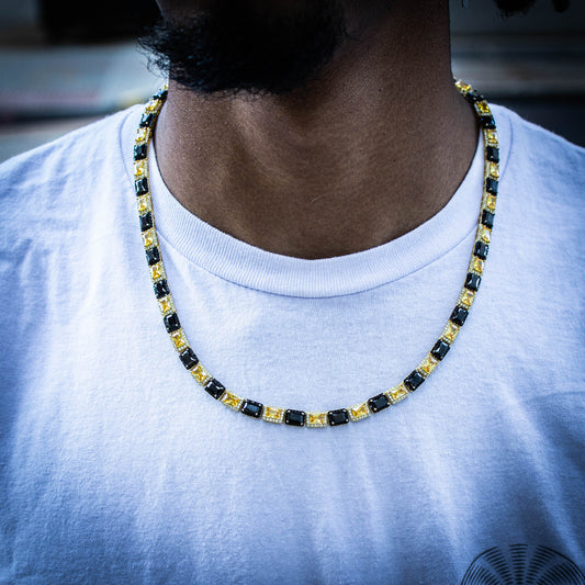 THE EMERALD CHAIN // BLACK X YELLOW GOLD 6MM