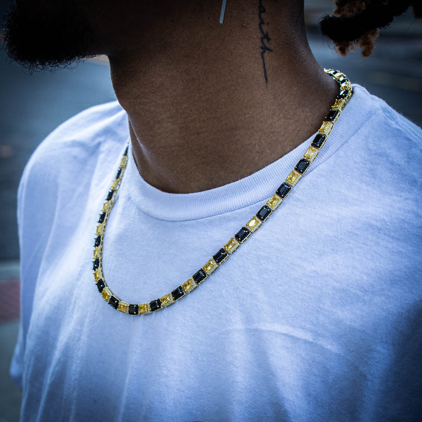 THE EMERALD CHAIN // BLACK X YELLOW GOLD 6MM