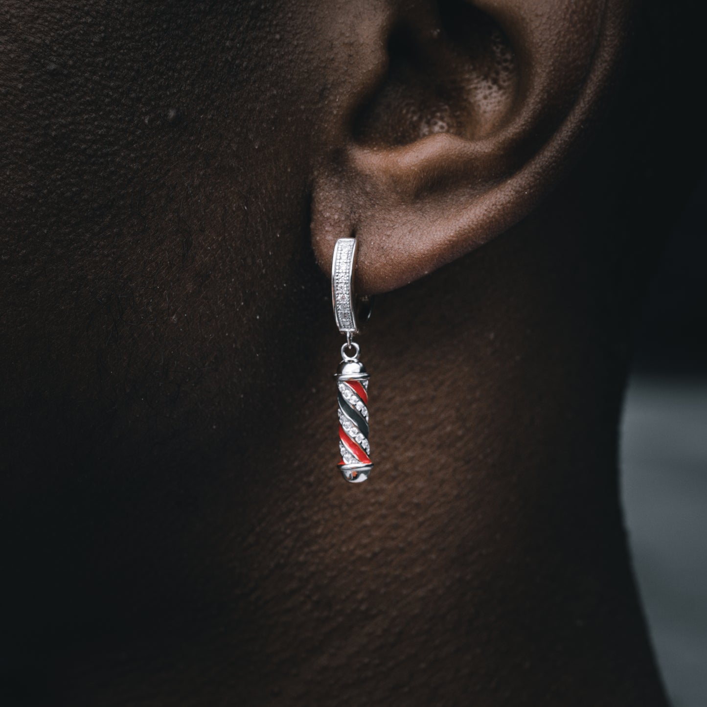 THE SHOP DANGLY HOOP EARRINGS IN WHITE GOLD