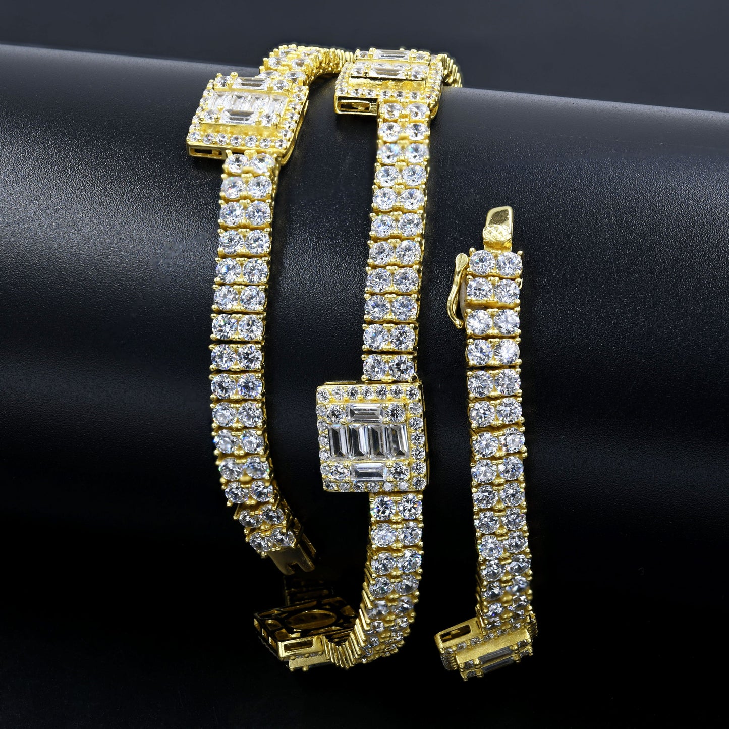 OPULENT ICED TENNIS CHAIN // YELLOW GOLD 14MM