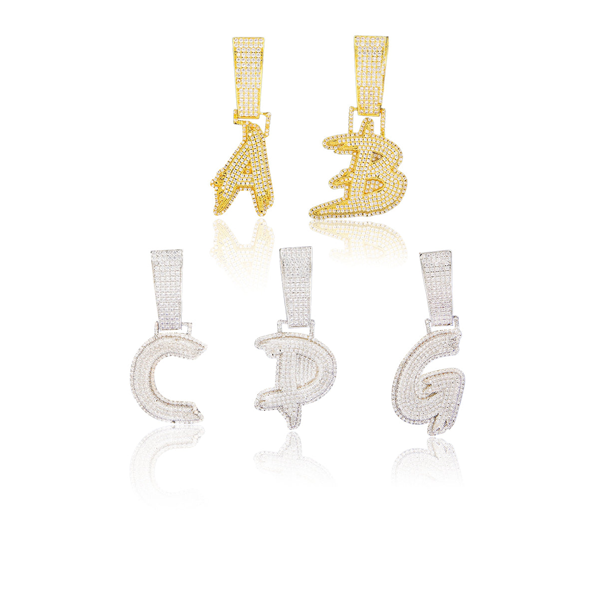 CUSTOM OG SLASHER FONT SINGLE INITIAL PENDANT