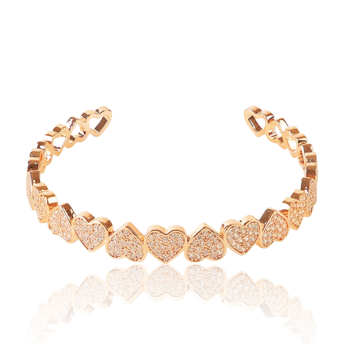 WOMENS ICED HEART BRACELET