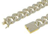 ICED MIAMI CUBAN CHAIN // YELLOW GOLD 25MM