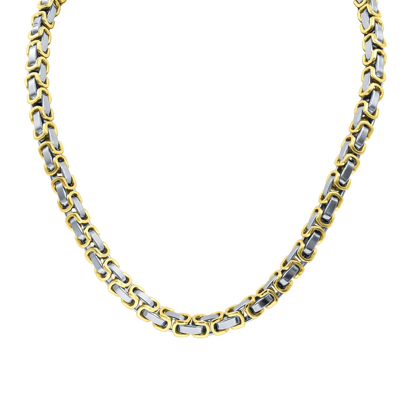 BRYZZY CHAIN // YELLOW X SILVER 7MM