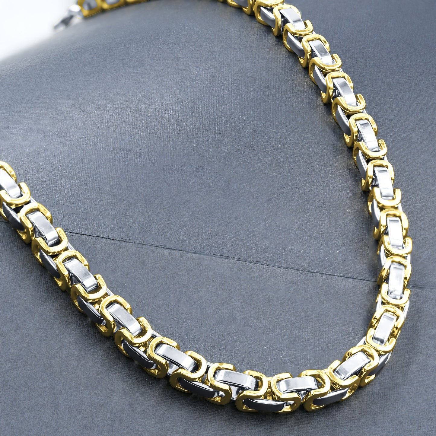 BRYZZY CHAIN // YELLOW X SILVER 7MM