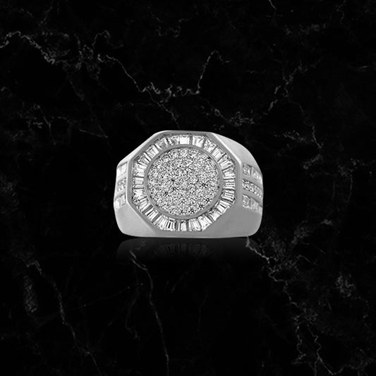 BAGUETTE RING // ICED OUT WHITE GOLD