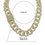 ICED MIAMI CUBAN CHAIN // YELLOW GOLD 25MM