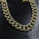 ICED MIAMI CUBAN CHAIN // YELLOW GOLD 25MM