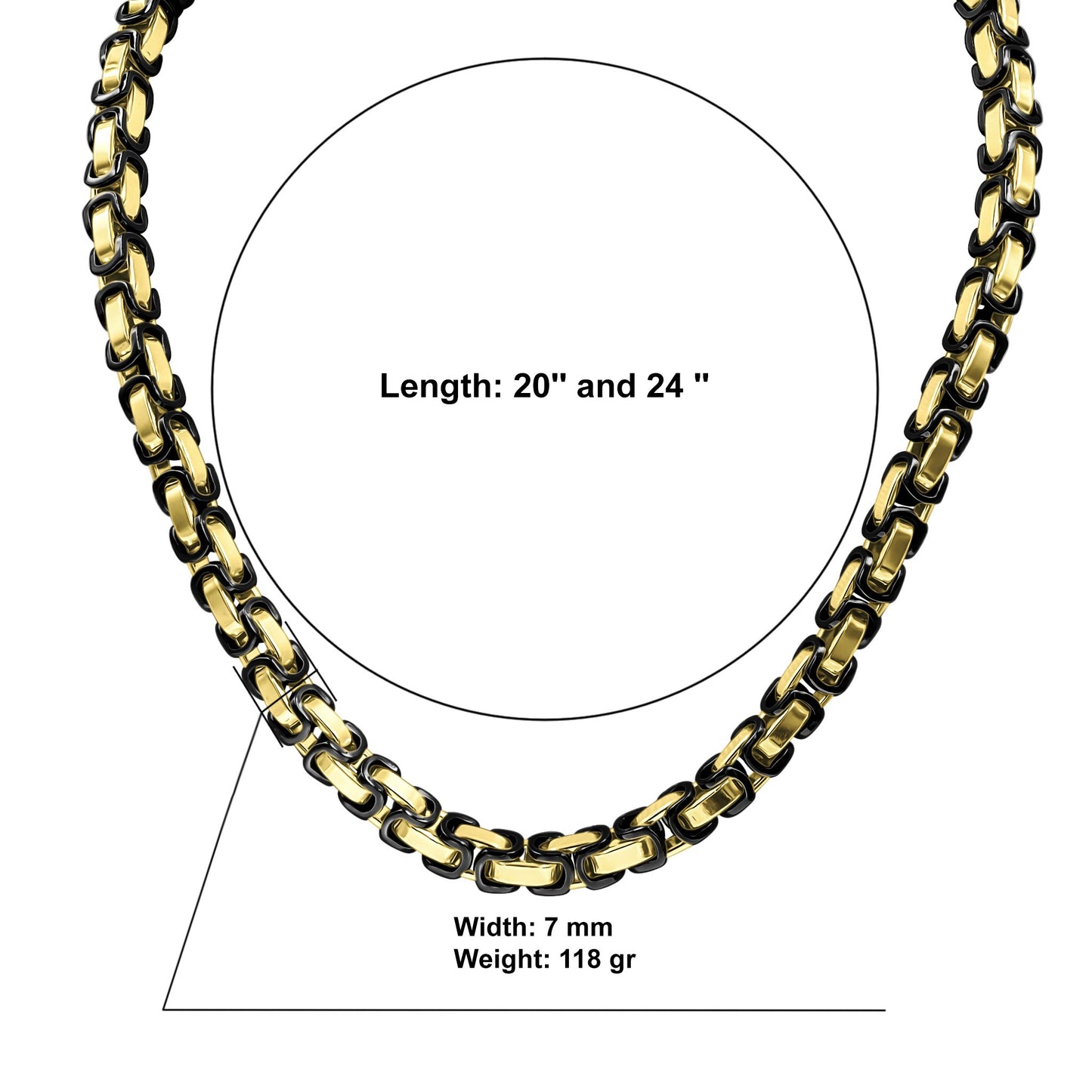 BRYZZY CHAIN // YELLOW X BLACK 7MM
