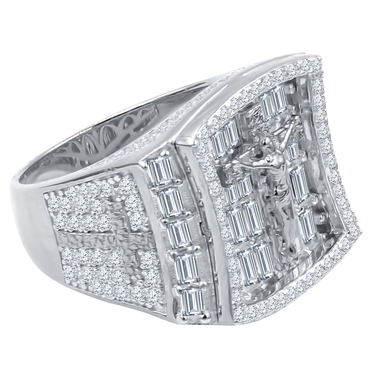 JESUS HOLY RING // BAGUETTE WHITE GOLD
