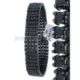 BANDED TENNIS BRACELET // BLACK