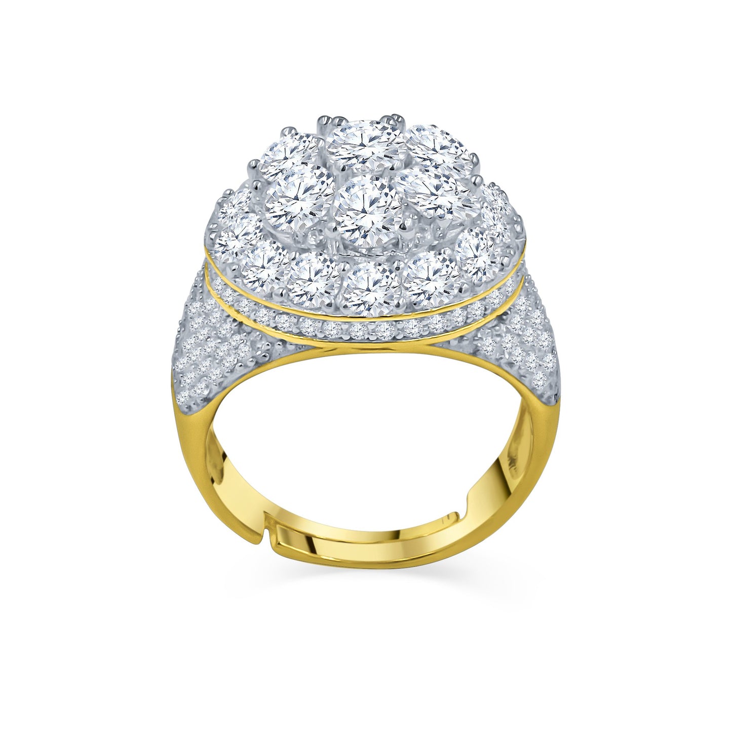 ROYAL RING // ICED OUT YELLOW GOLD