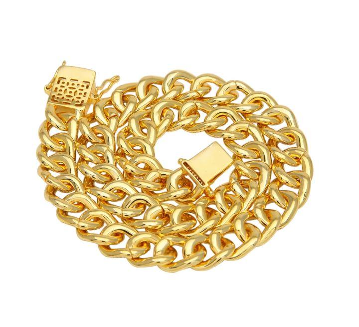 COLT CUBAN // YELLOW GOLD 12MM