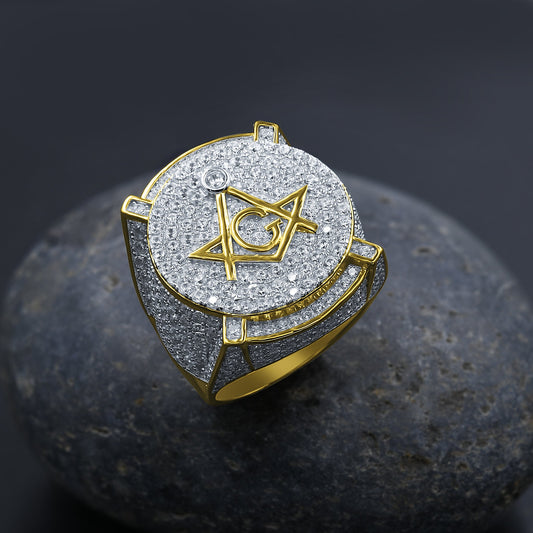 SYMBOLIC RING // ICED OUT YELLOW GOLD