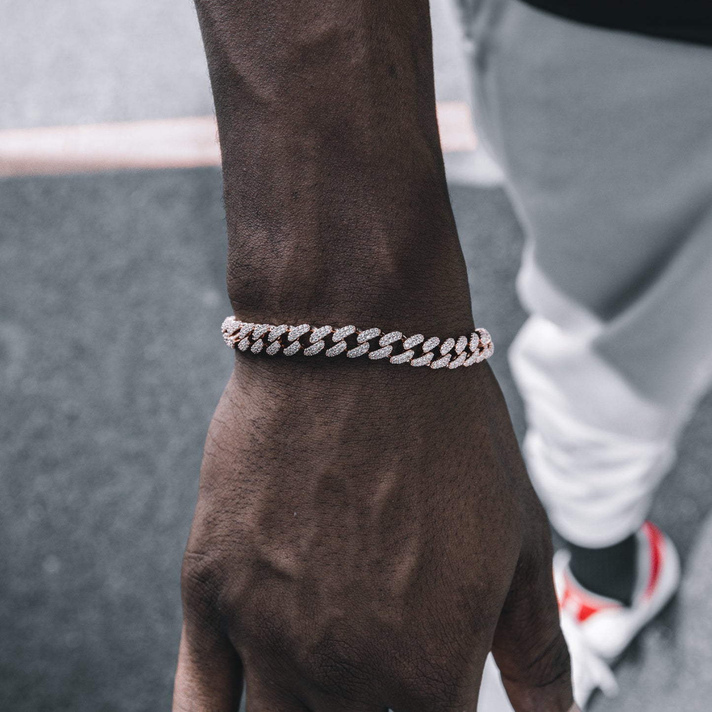 8MM ICED MIAMI CUBAN BRACELET IN ROSE GOLD