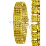 BANDED TENNIS BRACELET // CANARY GOLD