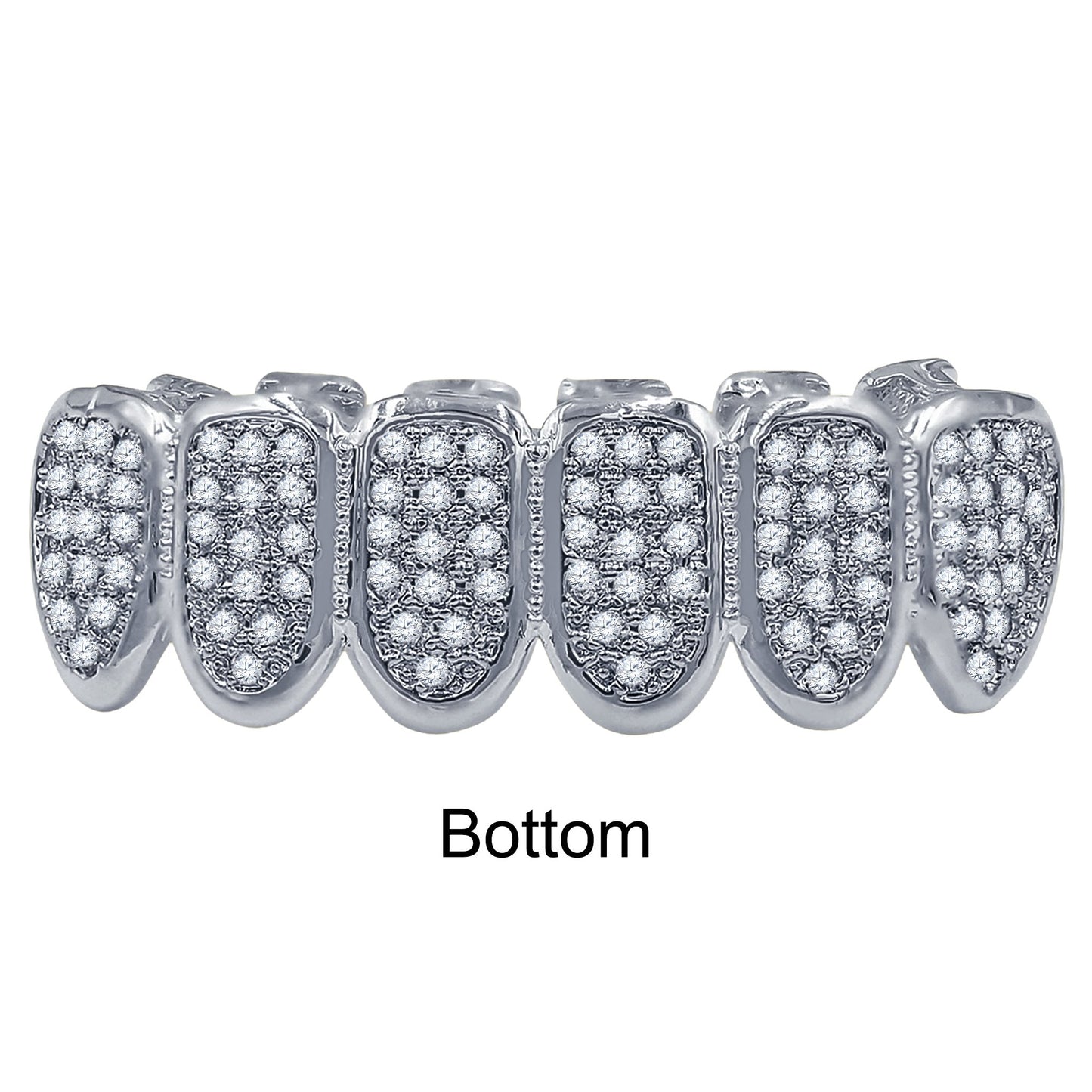 OG ESSENTIAL ICED GRILLZ IN WHITE GOLD