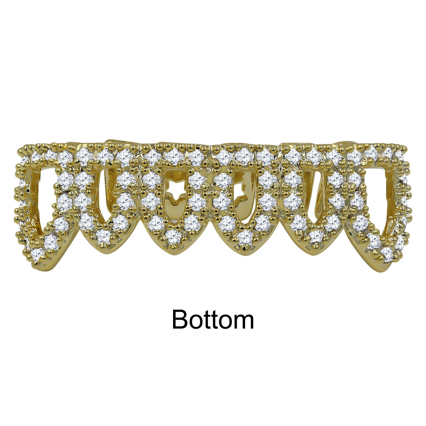 YELLOW GOLD ICED OUTLINER GRILLZ
