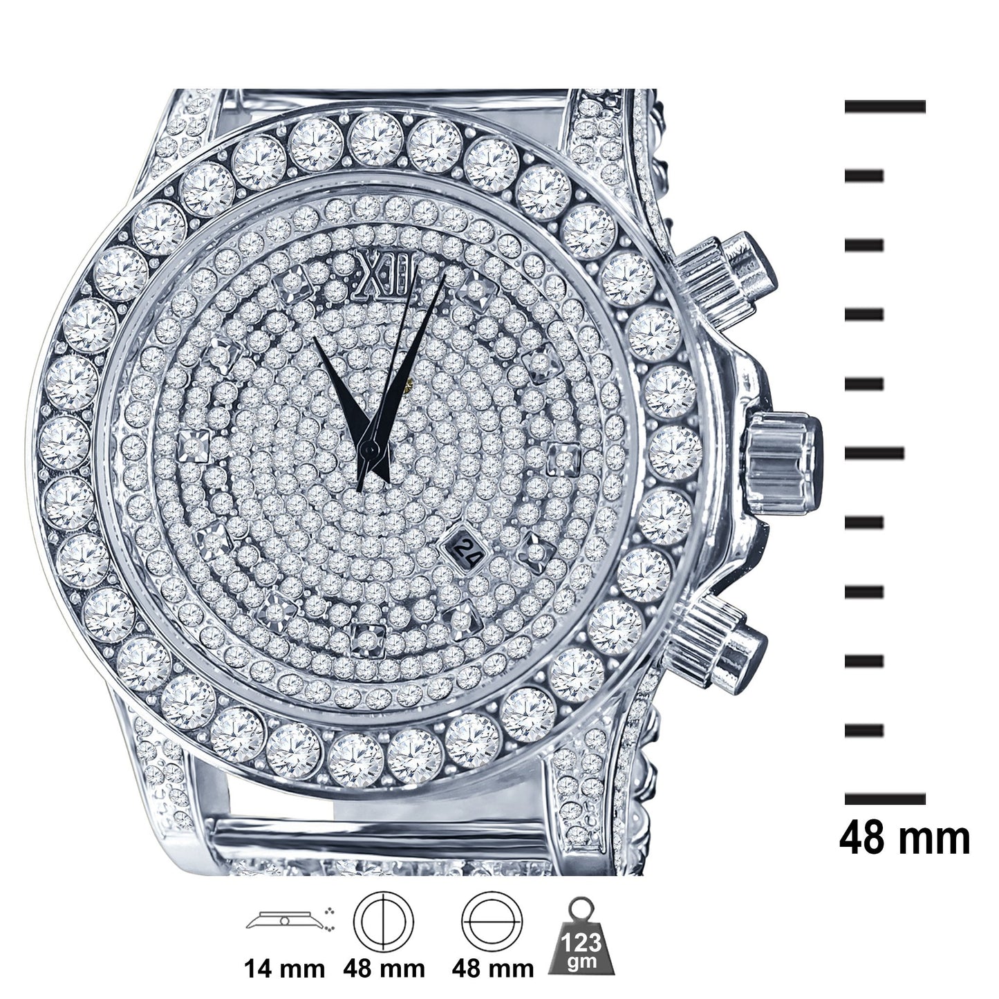 ROUND CUT DIAMOND TIMEPIECE // WHITE GOLD