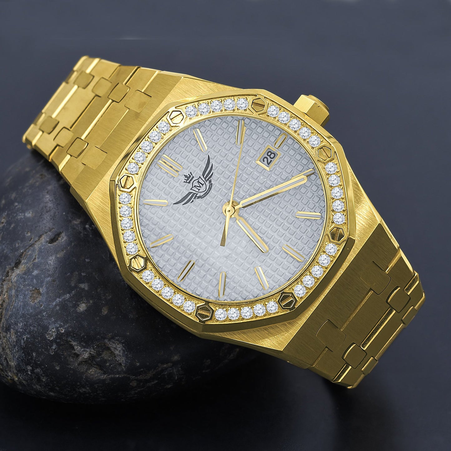 CLUBMASTER WATCH // YELLOW GOLD X OFF-WHITE FACE