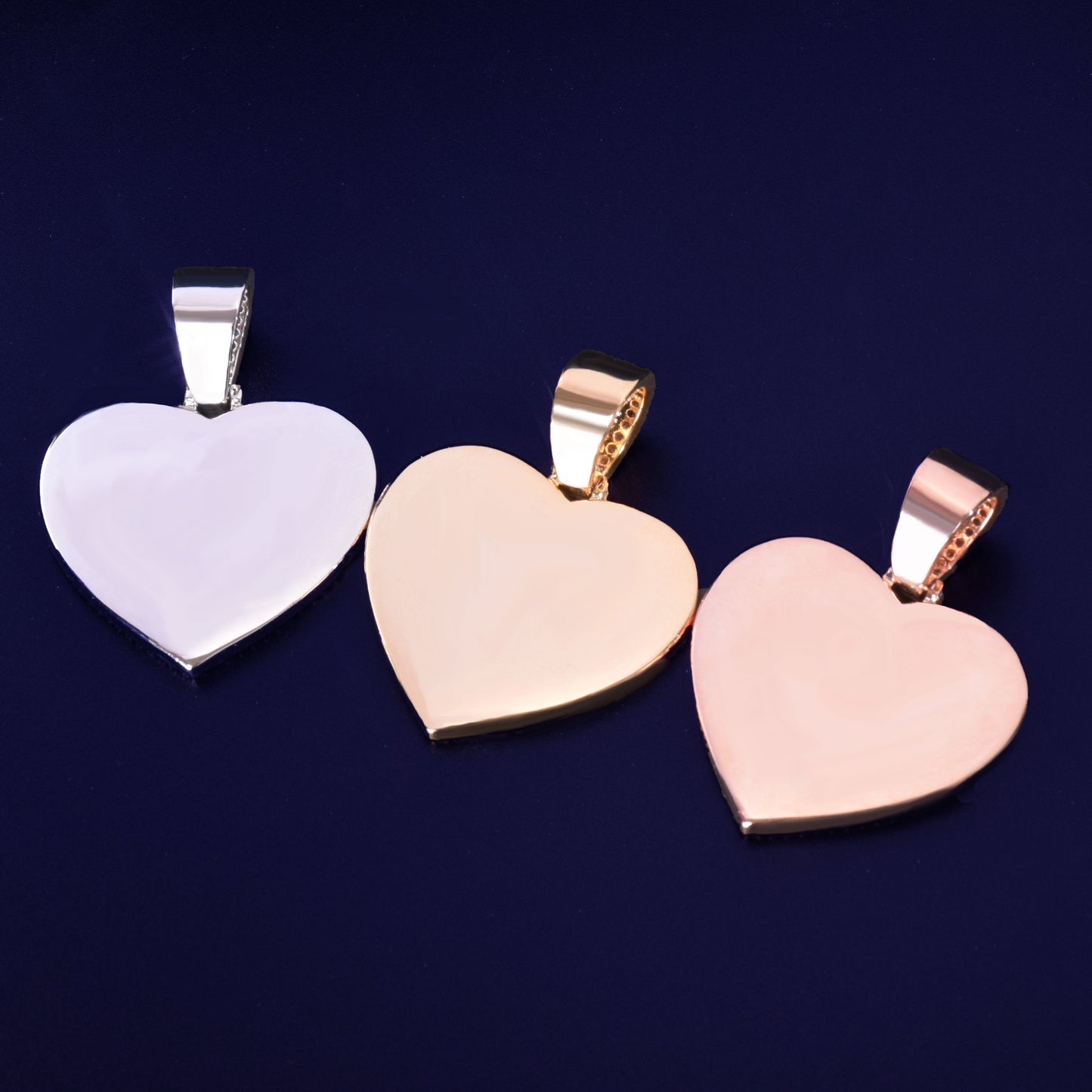 CUSTOM ICED HEART PHOTO PENDANT + CHAIN