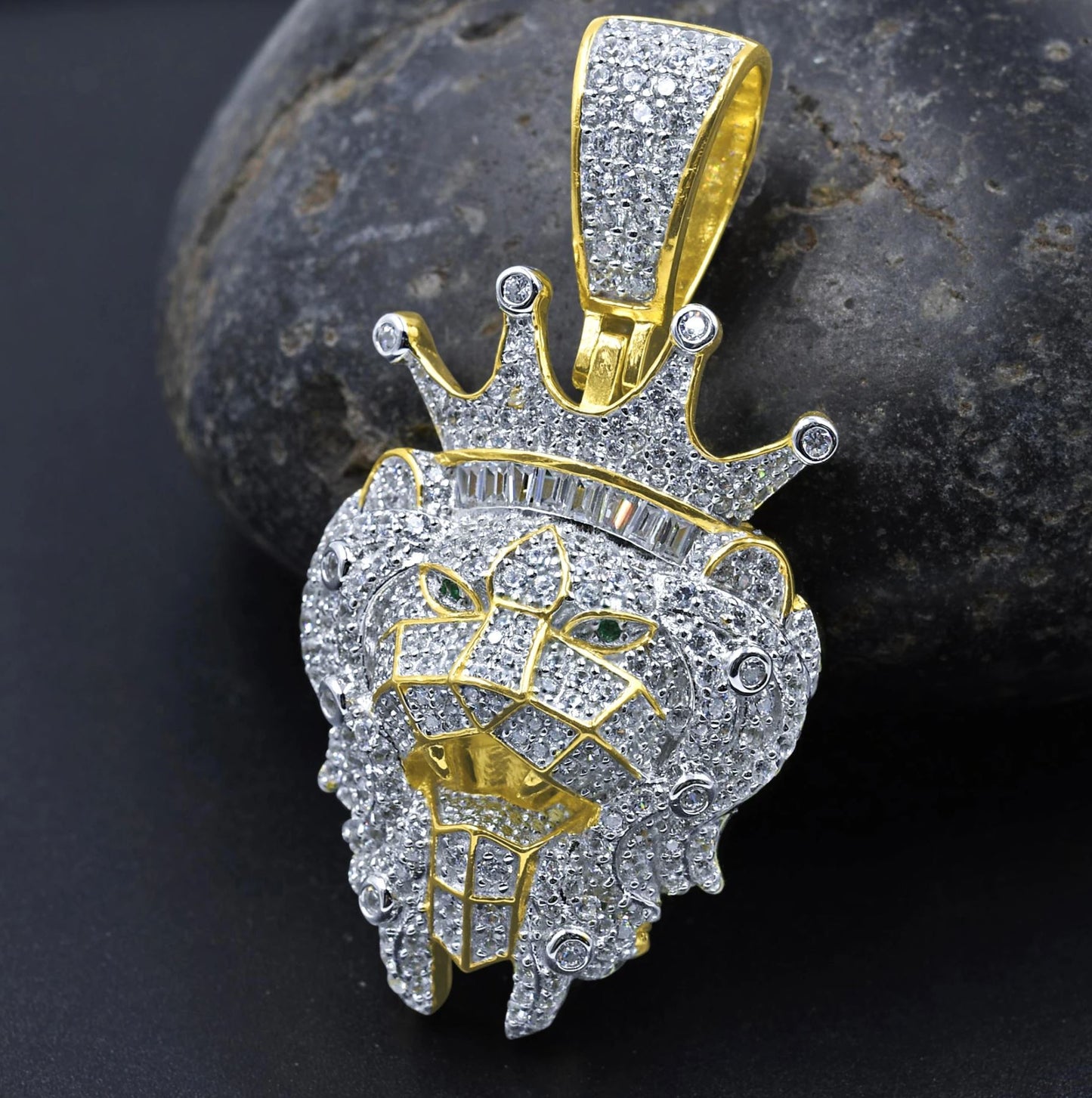 ICED KXNG SHXT PENDANT // YELLOW GOLD