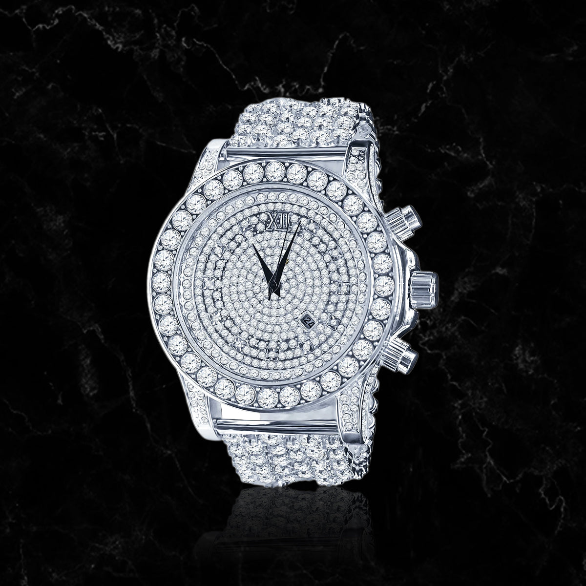 ROUND CUT DIAMOND TIMEPIECE // WHITE GOLD