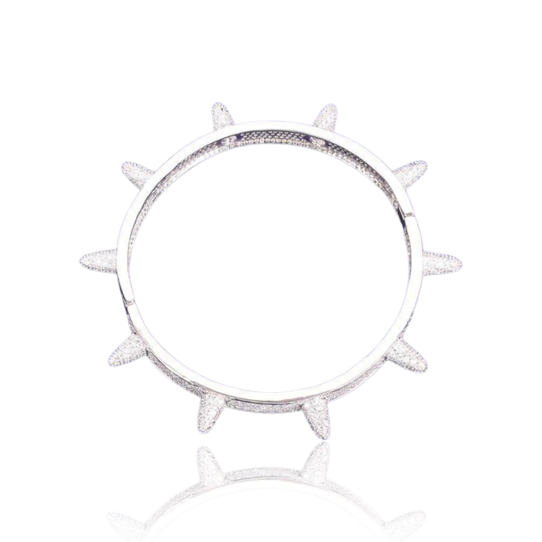 ICED SPIKED BANGLE BRACELET