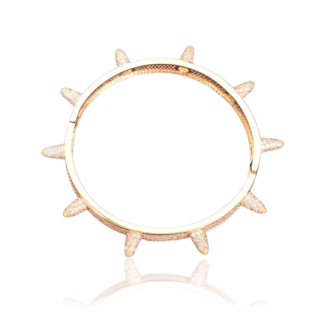 ICED SPIKED BANGLE BRACELET